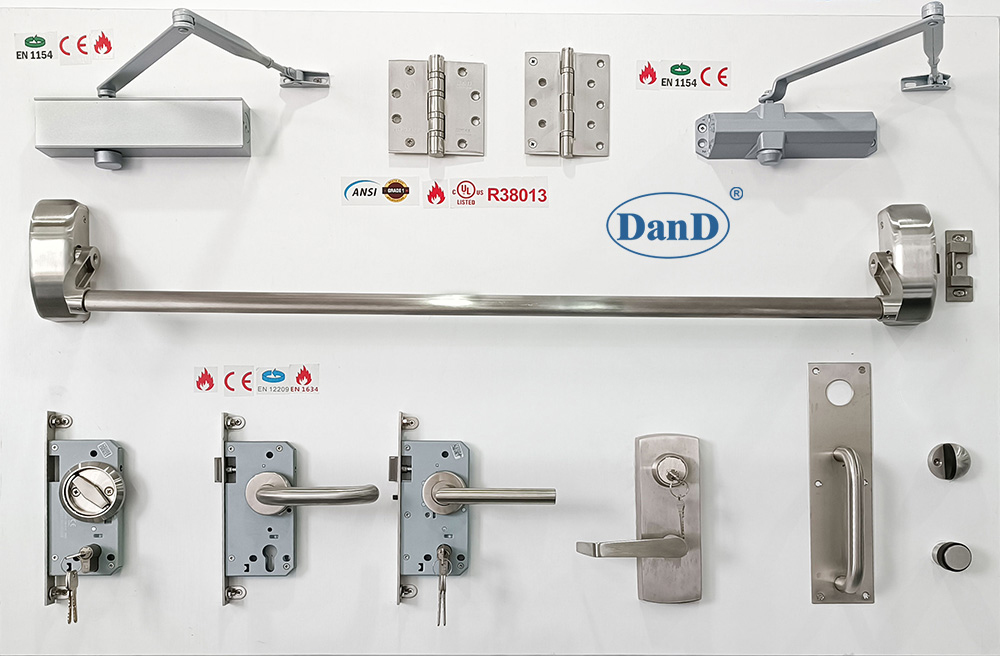 Fire exit hardware are made of high quality steel or stainless steel.
