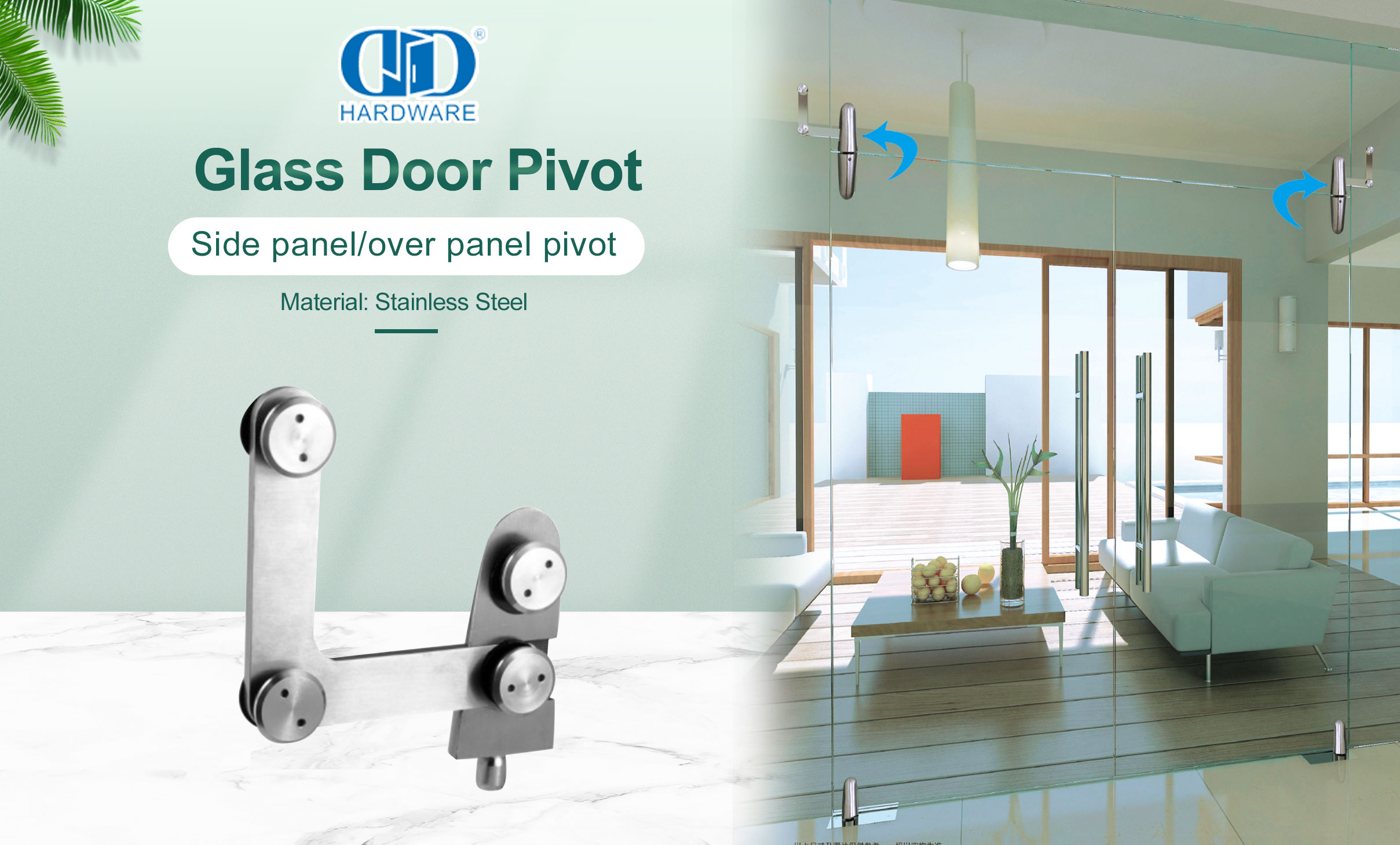 Stainless Steel Glass Door Pivot